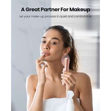 Gaiatop Portable Handheld Fan, Mini Rechargeable Folding Fans with Power Bank USB Battery Operated, Small Pocket Design for Eyelash Girls Women Travel Outdoor Pink