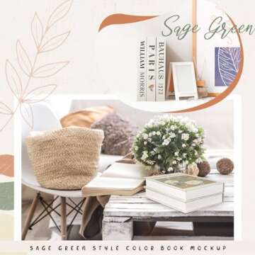 Skyygemm 3 Pcs Decorative Books for Home Decor, Coffee Table Books Decor Aesthetic Faux Books for Decoration Sweet Stacked Books, 10x6.7x1.4in(Sage Green)