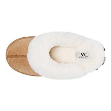 WaySoft Women Slippers - 100% Sheepskin Indoor Outdoor Comfort