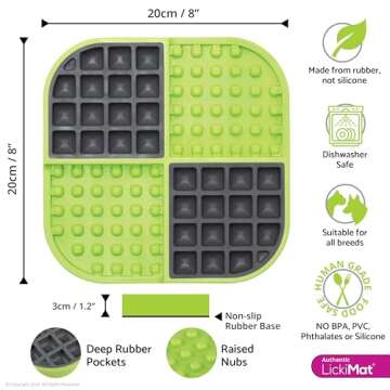 LickiMat Slomo, Dog Slow Feeders Lick Mat, Boredom Anxiety Reducer; Perfect for Food, Treats, Yogurt...