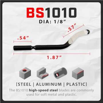 AFA Tooling Deburring Tool & Countersink Reamers - Precision Burr Removal Tool with 10 Extra Blades