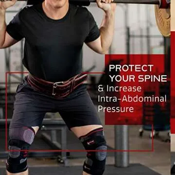 Dark Iron Fitness Black Weight Lifting Belt for Men & Women