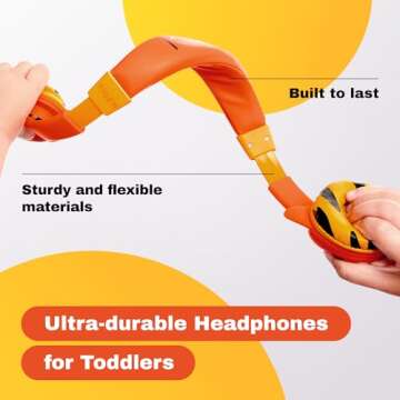 Kidrox Wired Toddler Headphones for 1-7 Years Old — 85dB Volume Limited Baby Headphones for Plane ...