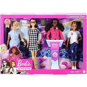 Barbie Campaign Team Giftset with 4 Dolls and Accessories