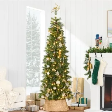 Elegant 24in Woven Christmas Tree Collar for Holiday Decor