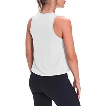 Mippo Cropped Workout Top Women Sleeveless Flowy Tank