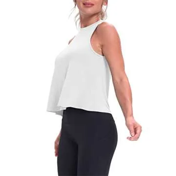 Mippo Cropped Workout Top Women Sleeveless Flowy Tank