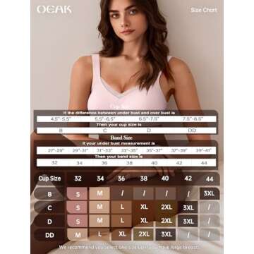 OEAK Womens Wireless Bras V Mesh Comfortable Bralette Supportive Tshirt Bra No Underwire Seamless Push Up Everyday Bras S Pink