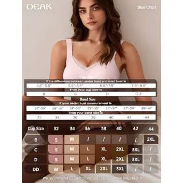 OEAK Womens Wireless Bras V Mesh Comfortable Bralette Supportive Tshirt Bra No Underwire Seamless Push Up Everyday Bras S Pink