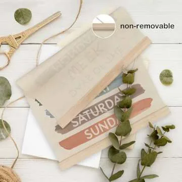 HRQKO Boho Week Month Decor Poster Hanger Frame Set of 2, Educational Posters,Preschool Wall Art with Wooden Frames, Boho Classroom Wall Hanging Banner Decor for Toddlers Room Playroom, 12x16 Inch