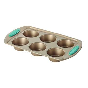 Rachael Ray Cucina Bakeware Set Includes Nonstick Cake Cookie Baking Sheet and Muffin Cupcake Pan, 4...