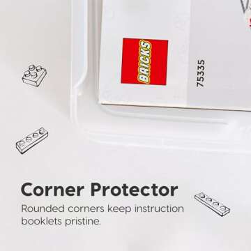 IRIS USA 3-Tier Scrapbook Storage Unit with Organizer Top, Fits 12" x 12" Papers, for Tools Office Art and Craft Supplies Desktop Organizer Built in Handle, White/Clear