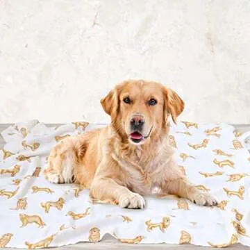 LifeTree Baby Swaddle Blanket Golden Retriever Design Soft