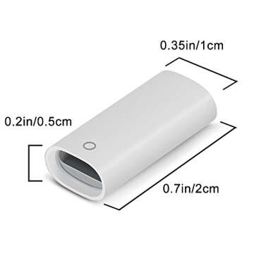 Jiunai 2 Pack Adapter Compatible with Apple Pencil Adapter Female to Female Charging Adapters Lightning Cable Adapter for iPad Pro Apple Pencil
