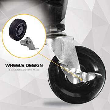 Olympia Tools Collapsible Cart 150LB Capacity Black