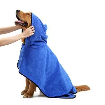 NACOCO Microfiber Dog Bathrobe Towel - Perfect for Quick Drying