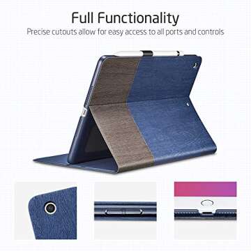 ESR Folio Case for iPad 8th Gen (2020)/7th Gen (2019) [Book Cover Design] [Multi-Angle Stand] Urban Premium Series - Knight