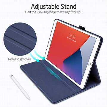 ESR Folio Case for iPad 8th Gen (2020)/7th Gen (2019) [Book Cover Design] [Multi-Angle Stand] Urban Premium Series - Knight