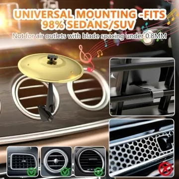 Mini Car Crash Cymbal Air Vent for Drumming Fun