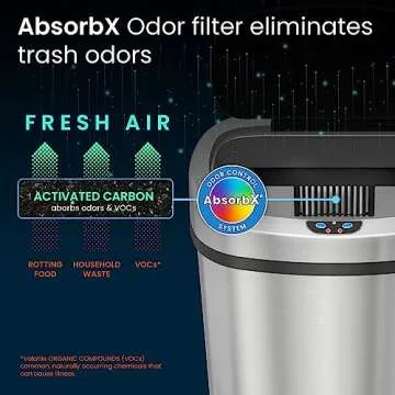iTouchless SensorCan Touchless Trash Can with Odor Filter