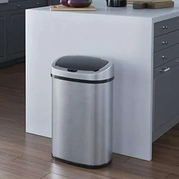 iTouchless SensorCan Touchless Trash Can with Odor Filter