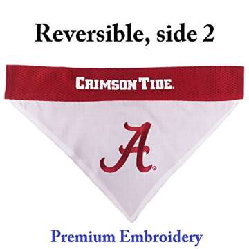 Pets First Collegiate Pet Accessories, Reversible Bandana, Alabama Crimson Tide, Large/X-Large (Pack...