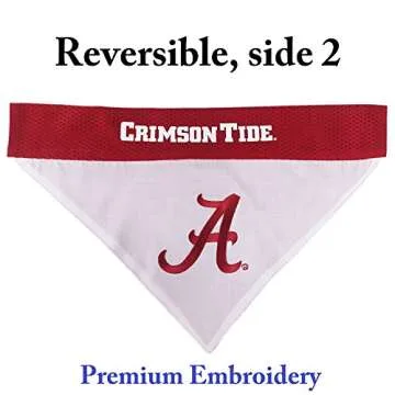 Pets First Collegiate Pet Accessories, Reversible Bandana, Alabama Crimson Tide, Large/X-Large (Pack...