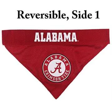 Pets First Collegiate Pet Accessories, Reversible Bandana, Alabama Crimson Tide, Large/X-Large (Pack of 2)