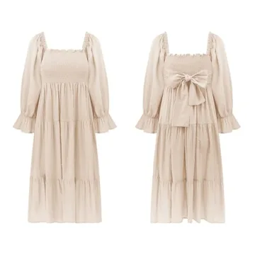 Stylish Summer Polka Dots Puff Sleeves Off-Shoulder Dress