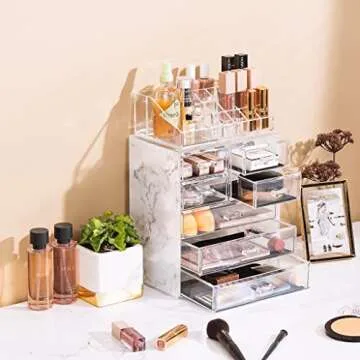 Sorbus Clear Makeup Organizer for Beauty & Jewelry