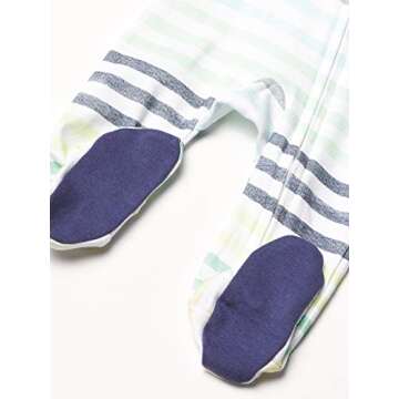 HonestBaby Sleep and Play Footed Pajamas One-Piece Sleeper Jumpsuit Zip-front PJs Organic Cotton for...