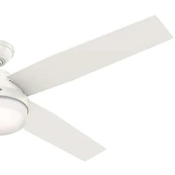 Hunter Fan Company 59442 Dempsey Indoor Ceiling Fan with LED Light and Remote Control, 60", White