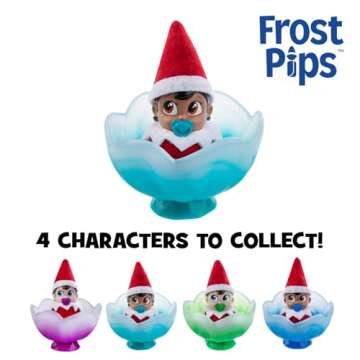 The Elf on the Shelf Frost Pips Mini Blooms Elf Baby Girl with Brown Eyes - Includes Frost Flower Cr...