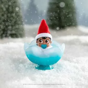 Frost Pips Elf Baby Girl with Flower Cradle - Holiday Magic