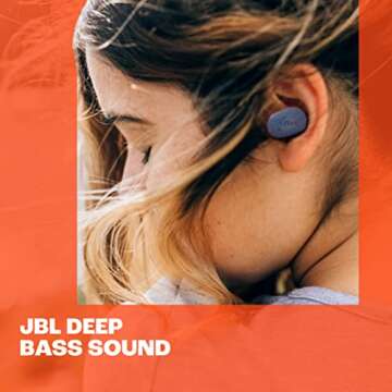 JBL Tune Buds - True wireless Noise Cancelling earbuds, JBL Pure Bass Sound, Bluetooth 5.3, 4-Mic technology for Crisp, Clear Calls, Up to 48 hours of battery life, Water and dust resistant (Purple)