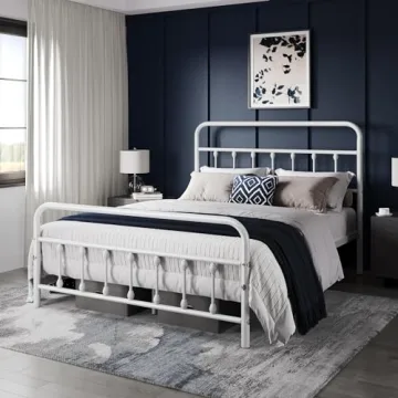 Vintage Style Yaheetech Metal Platform Bed Frame