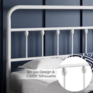 Vintage Style Yaheetech Metal Platform Bed Frame