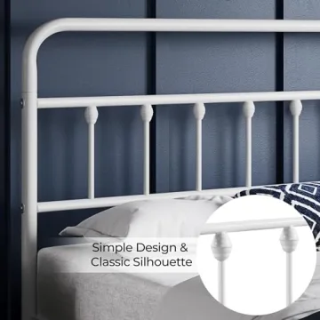 Vintage Style Yaheetech Metal Platform Bed Frame