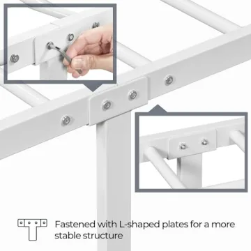 Vintage Style Yaheetech Metal Platform Bed Frame