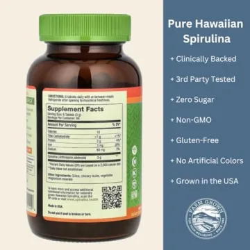 Nutrex Hawaii Spirulina 500 mg Vegan Superfood For Energy