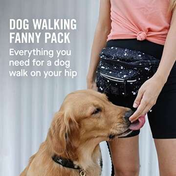 Canada Pooch Everything Dog Walking Fanny Pack - Dog Fanny Pack with Dog Poop Bag Dispenser & Dog Tr...