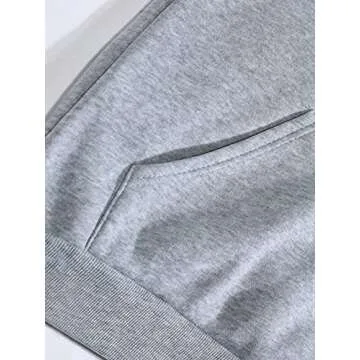 SOLY HUX Women's Letter Graphic Print Sweatshirt Casual Long Sleeve Drawstring Pocket Pullover Top Hoodie Grey Graphic S