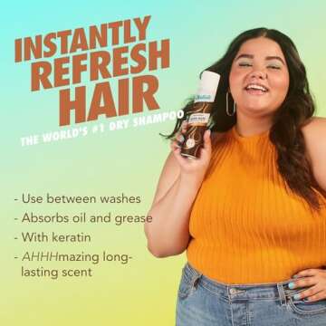 Batiste Dark Dry Shampoo - Keep Your Hair Fresh & Vibrant 5.71 oz