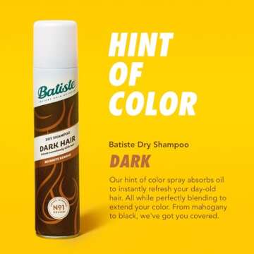 Batiste Dark Dry Shampoo for Fresh Hair Anytime