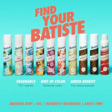 Batiste Dark Dry Shampoo for Fresh Hair Anytime