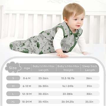 Yoofoss Baby Sleep Sack 100% Cotton 2-Way Zipper
