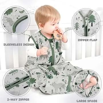 Yoofoss Baby Sleep Sack 100% Cotton 2-Way Zipper