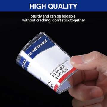 Fabmaker New Medicare Card Protector, 6 Pack Plastic Card Holder for Wallet Single 12 Mil Business Card Sleeve Waterproof Cards Plastic Protector for Credit Card Business Card Social Security Card