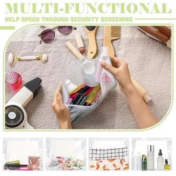 Xuniea 50 Mini Clear Makeup Bags for Easy Organization