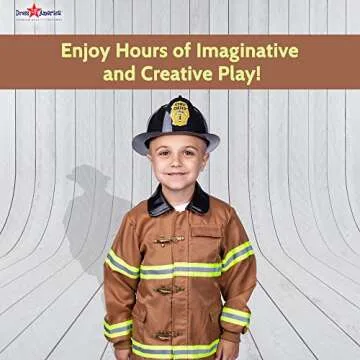 Dress Up America Kids Fireman Costume for Imaginative Play